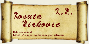 Košuta Mirković vizit kartica
